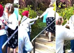 أستاذة أمريكية تعتدي على طالبة فلسطينية